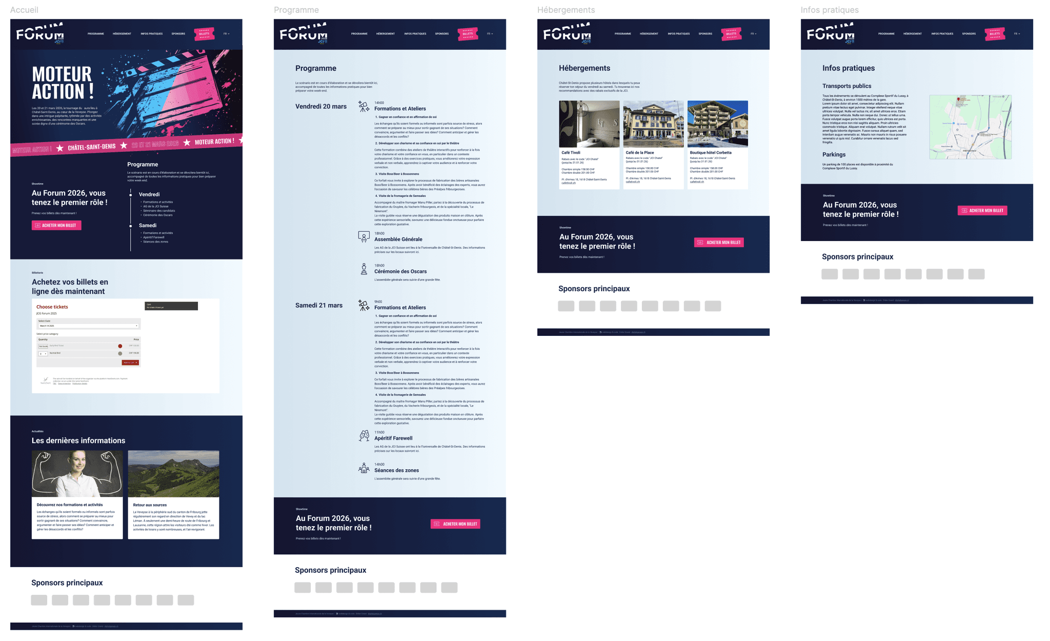 Site du JCIS Forum 2026 sur ordinateur et mobile
